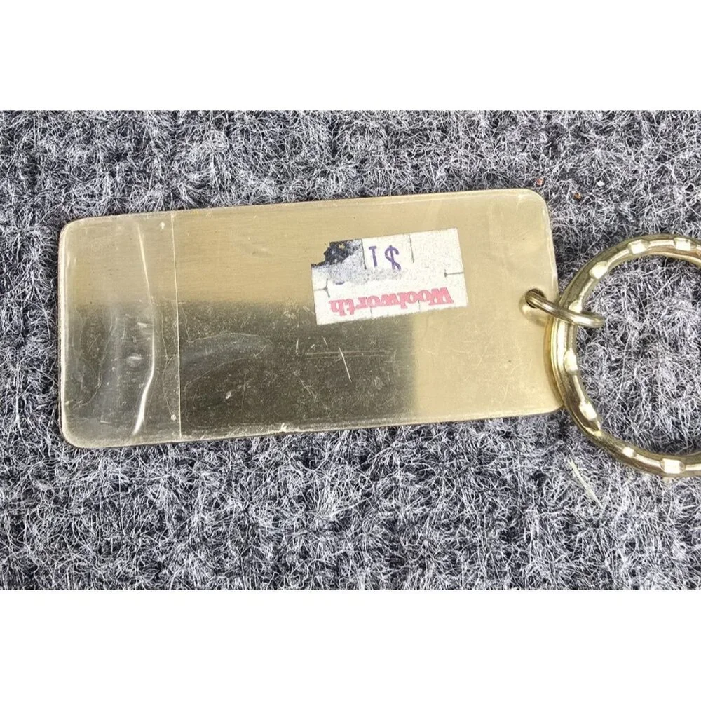 Tucson Arizona Metal And Enamel Keychain Vintage Rectangle Cactus